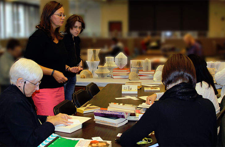 Folding Book Art at Cleveland State University Michael Schwartz Library, Octavofest 2014